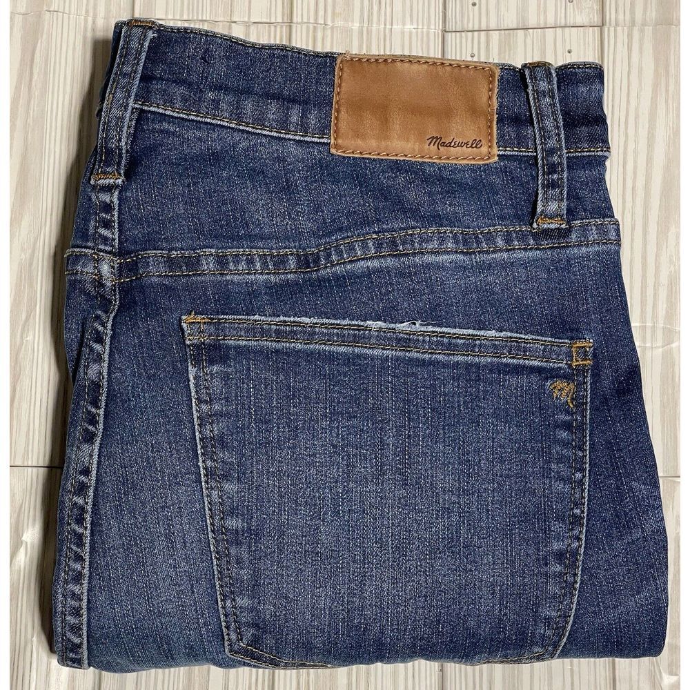 Madewell Jeans Womens 10" High Rise Skinny Button Fly Distressed Size‎ 28